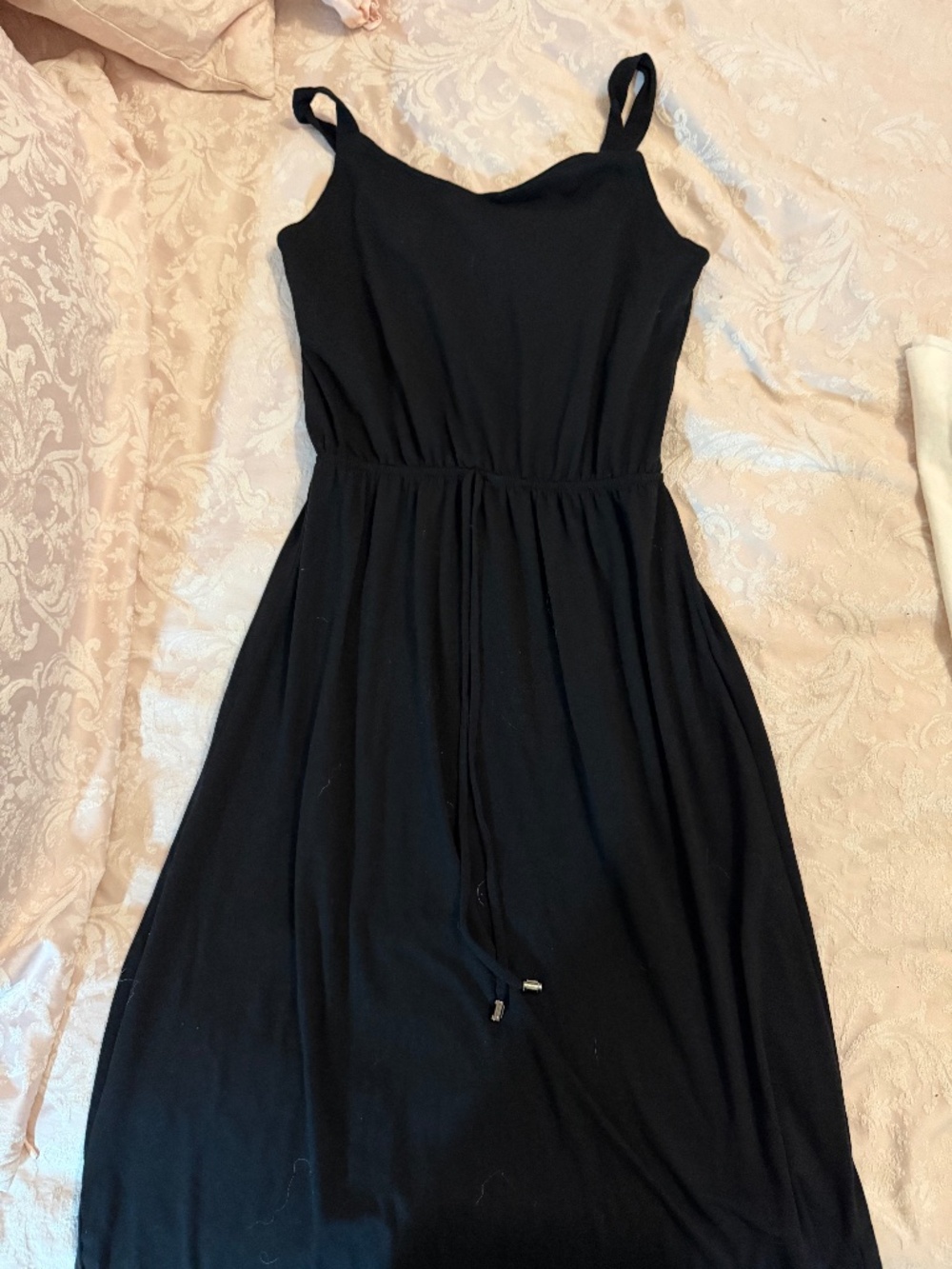 NWOT! LILDY SIZE SMALL / MEDIUM S/M TIE WASTE MAXI DRESS BLACK LOT6400